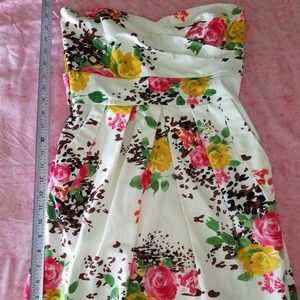 Teeze Me Floral Sweetheart Strapless Dress